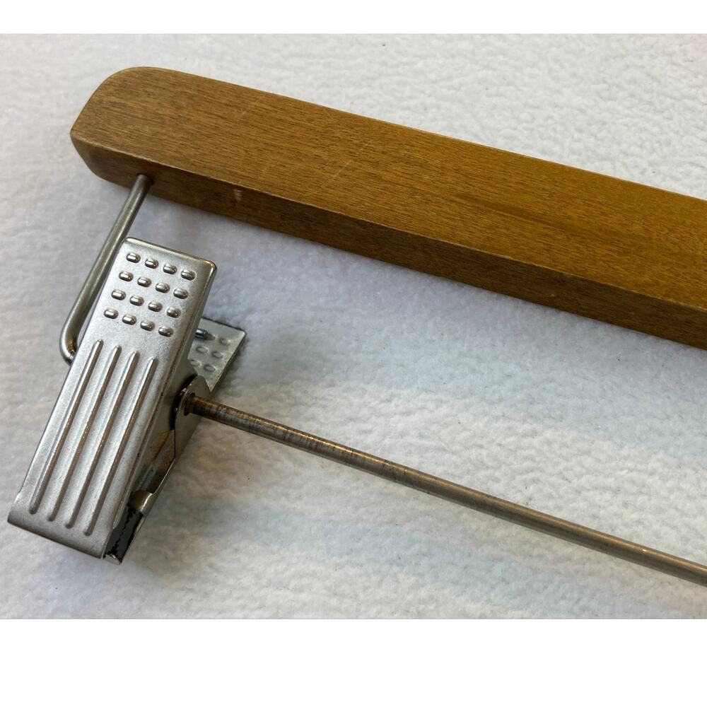 Wooden Hangers with Clip Pants Skirts Adjustable Lands' End - Picture 4 of 4
